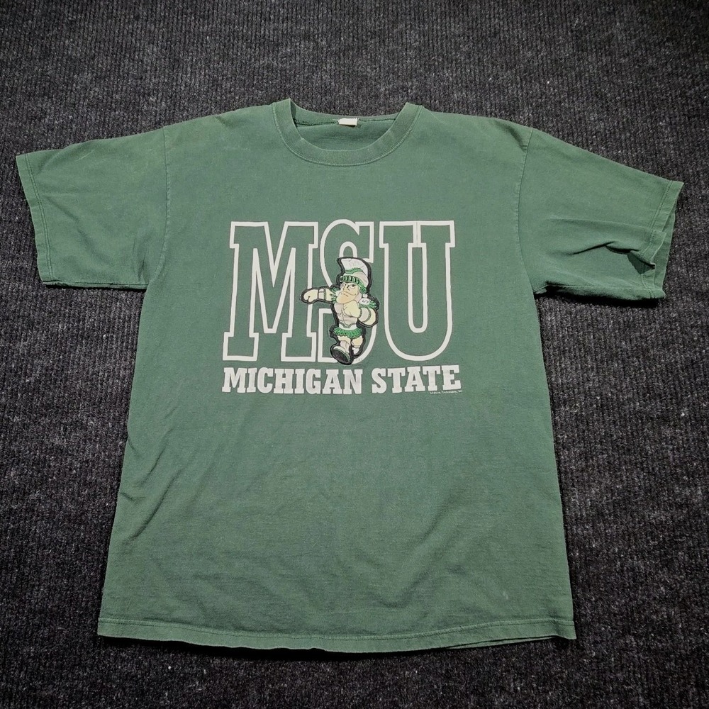 Vintage Michigan State T Shirt Large Made In USA